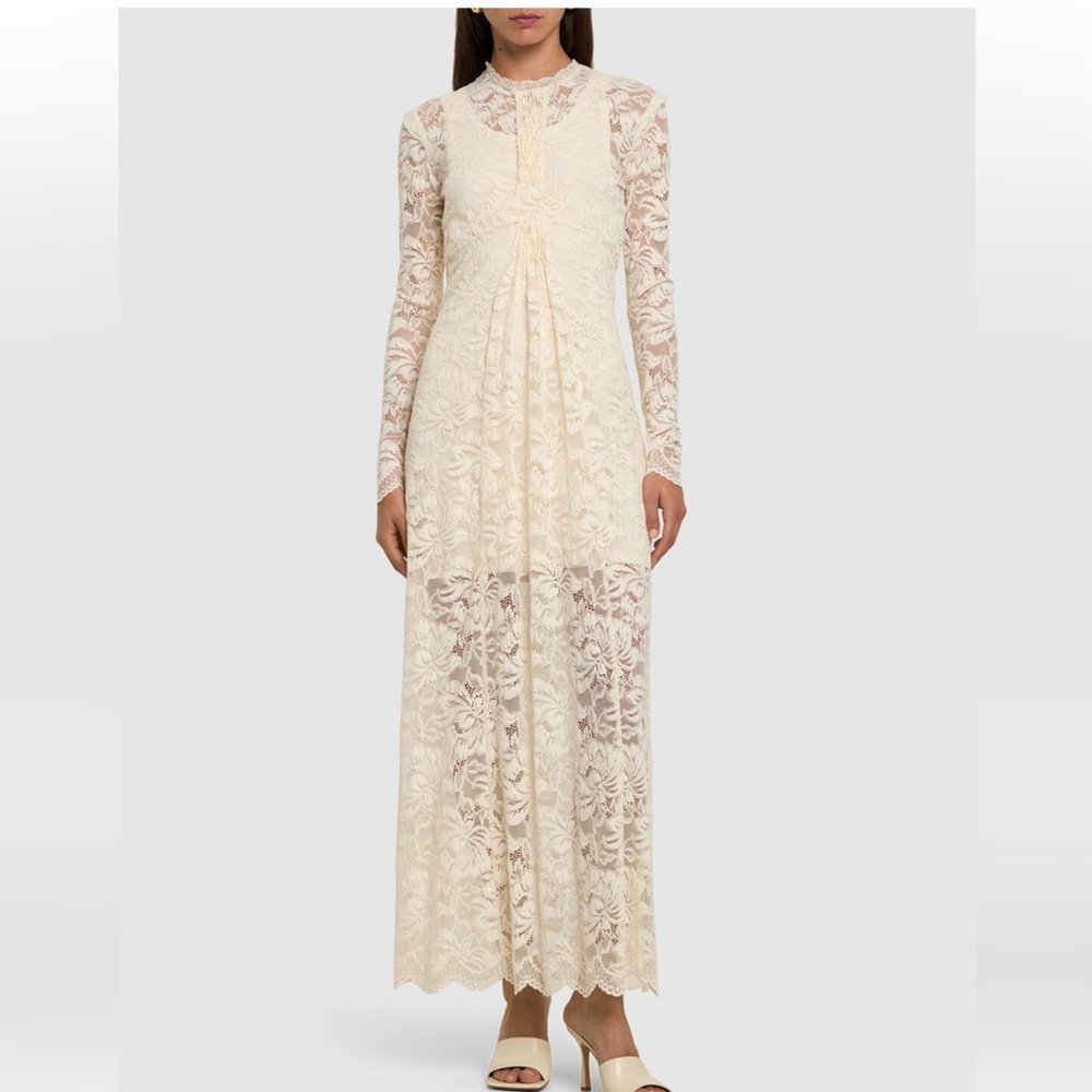 Rabanne Lace Ivory Long Dress